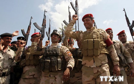 Binh sỹ quân đội Iraq sẵn sàng chiến đấu để bảo vệ đất nước